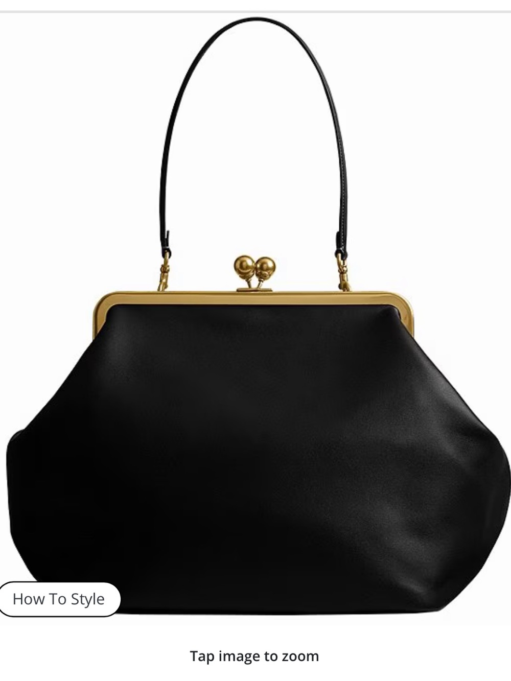 Authentic COACH Large Oversized Kisslock Frame Shoulder Clutch Bag